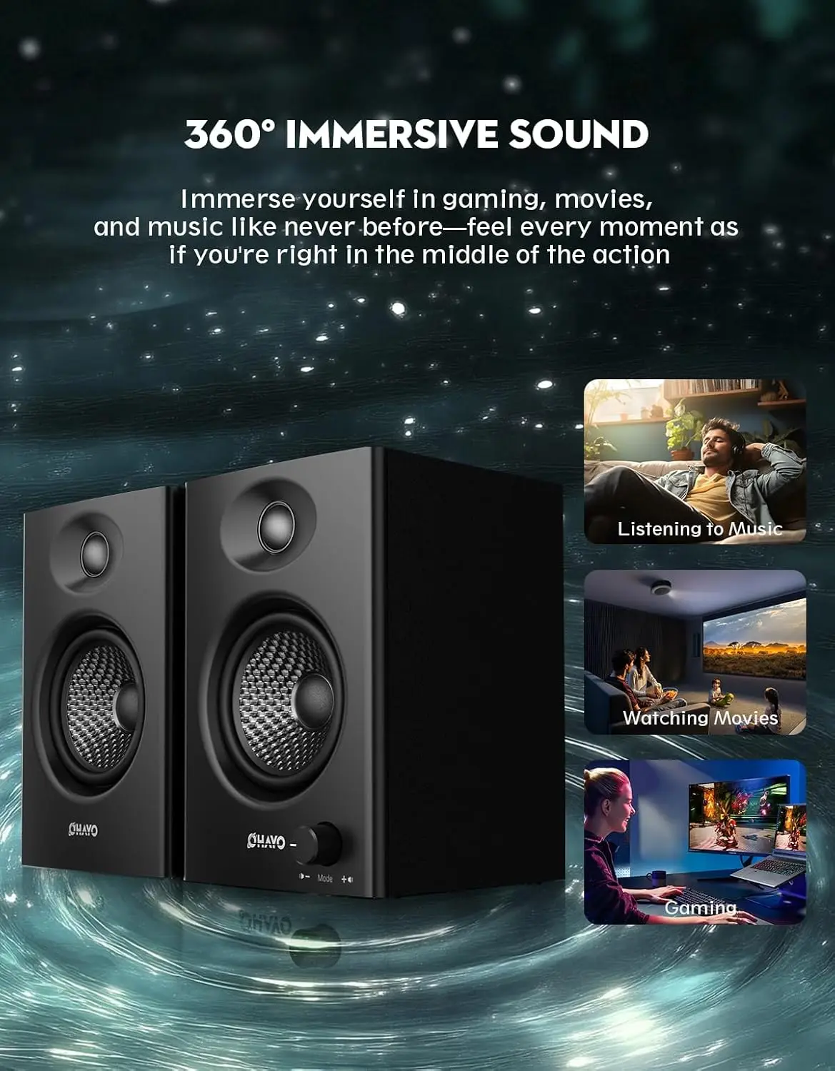 OHAYO 60W Actieve Boekenplankl - Pc Gaming Fullset recensie en prijs