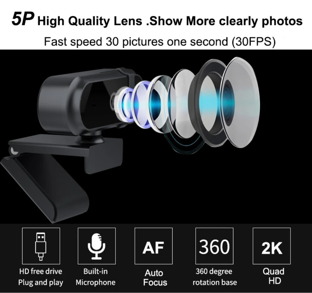 4K 2K Autofoucs Webcam 30fps F - Pc Gaming Fullset recensie en prijs