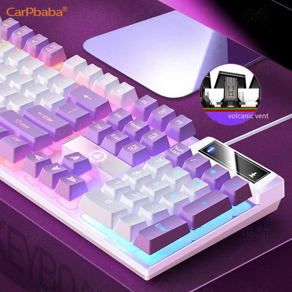 Carpbaba K500 104-toetsen USB  - Pc Gaming Pink recensie en prijs