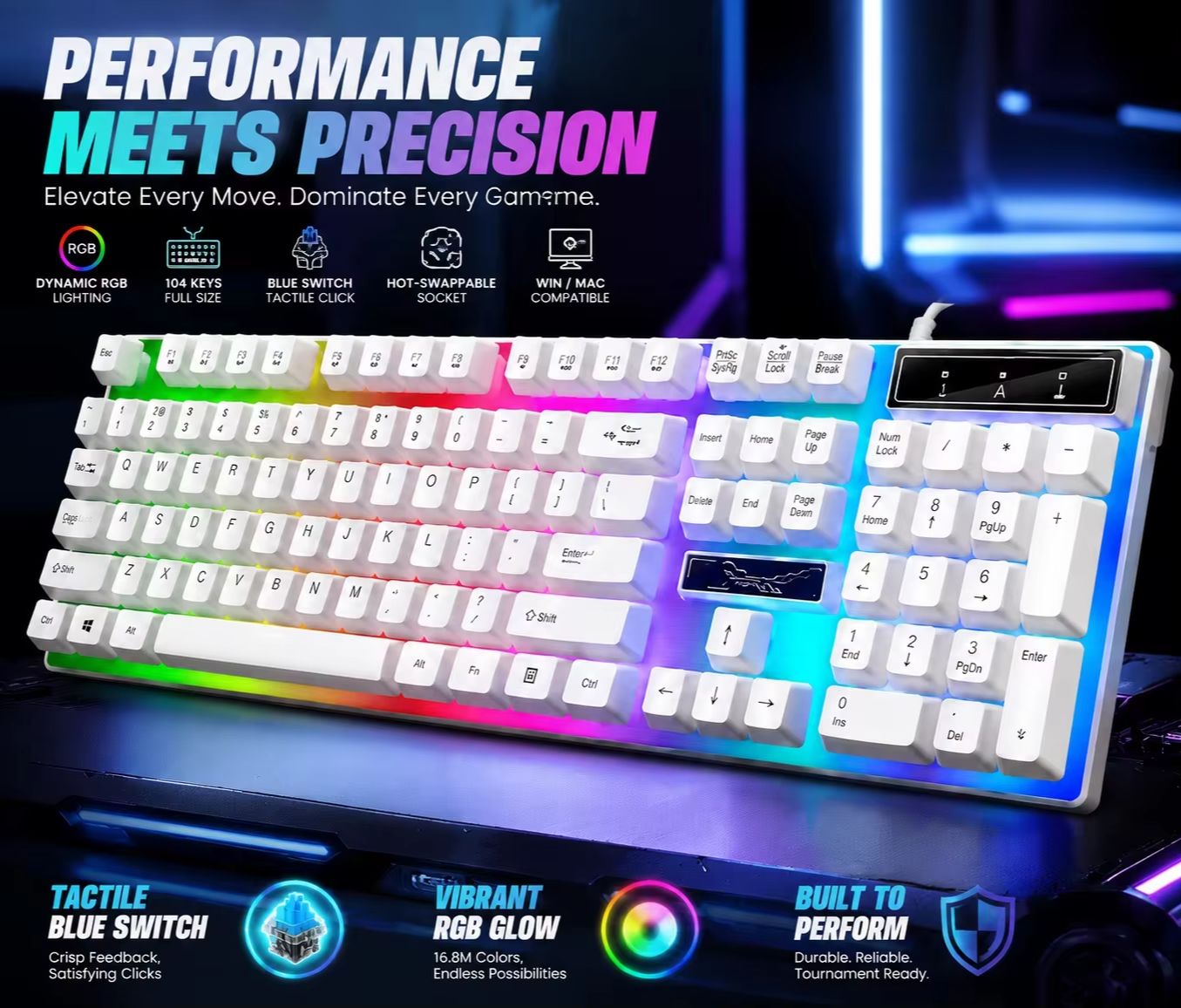 RGB-achtergrondverlichte 104-t - Pc Gaming Fullset recensie en prijs