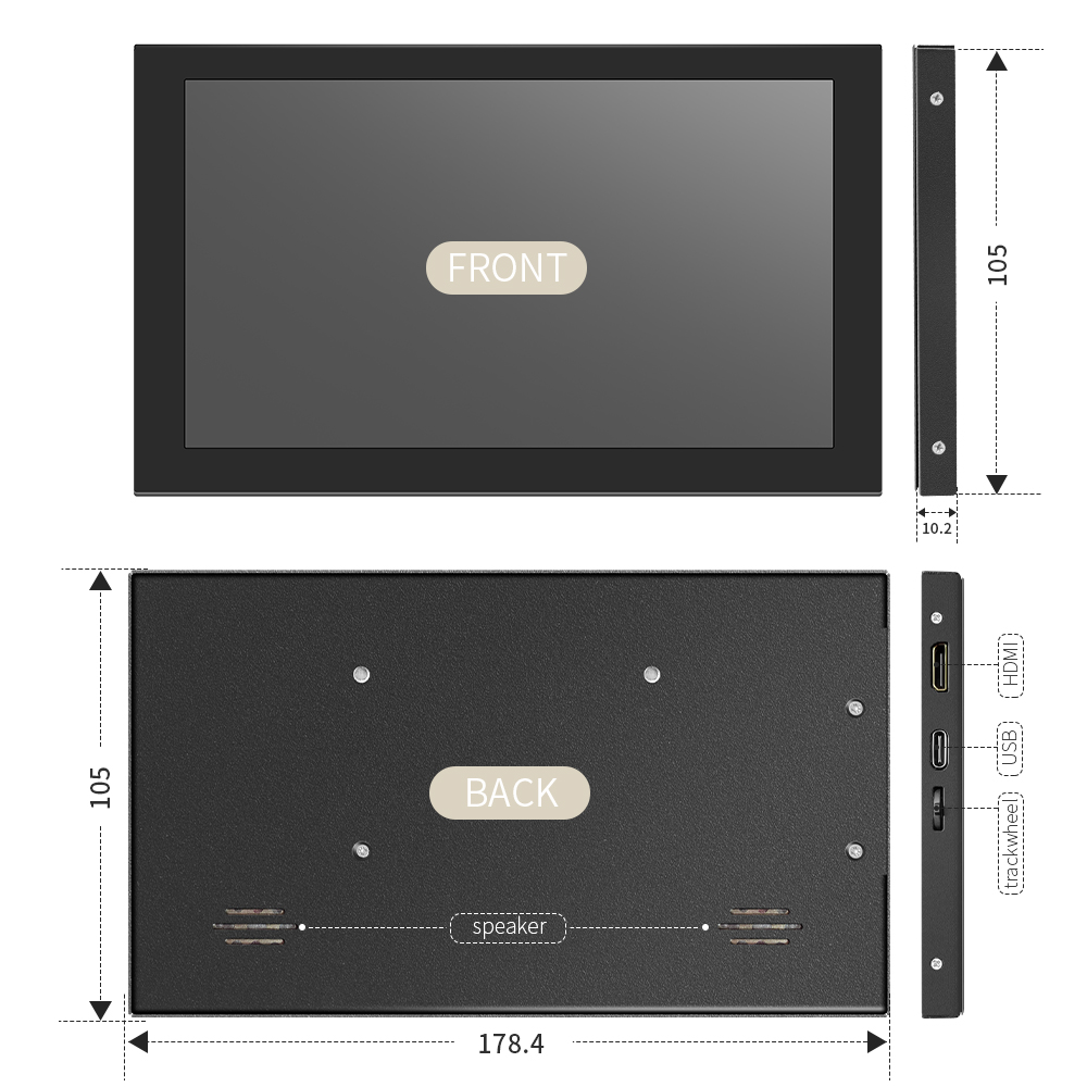 7-inch LCD-aanraakscherm IPS 1 - Pc Gaming Fullset recensie en prijs